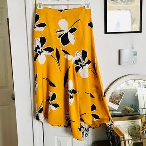 Goldenrod Yellow Midi Skirt